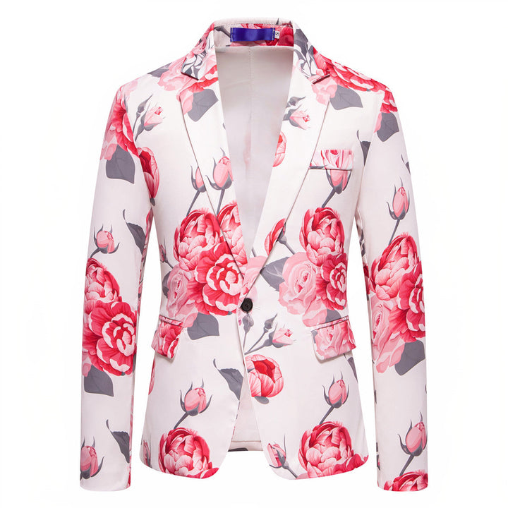 Herren eleganter Blazer mit floralem Design Drune