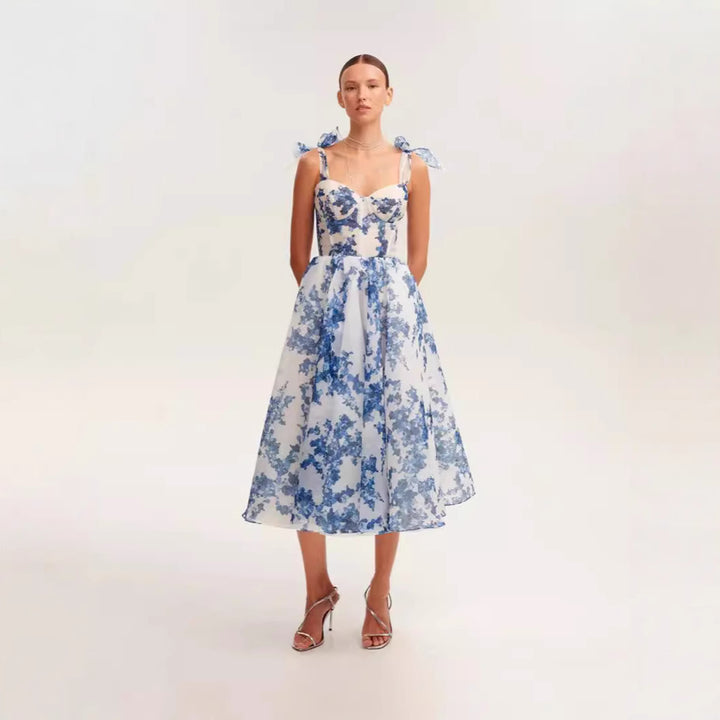 Damen Midi-Kleid mit floralem Design Drune