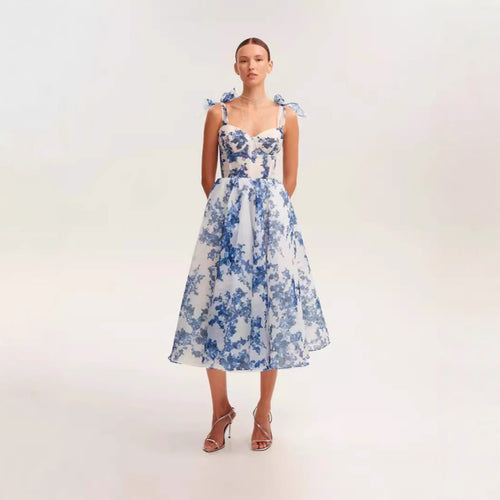 Damen Midi-Kleid mit floralem Design Drune