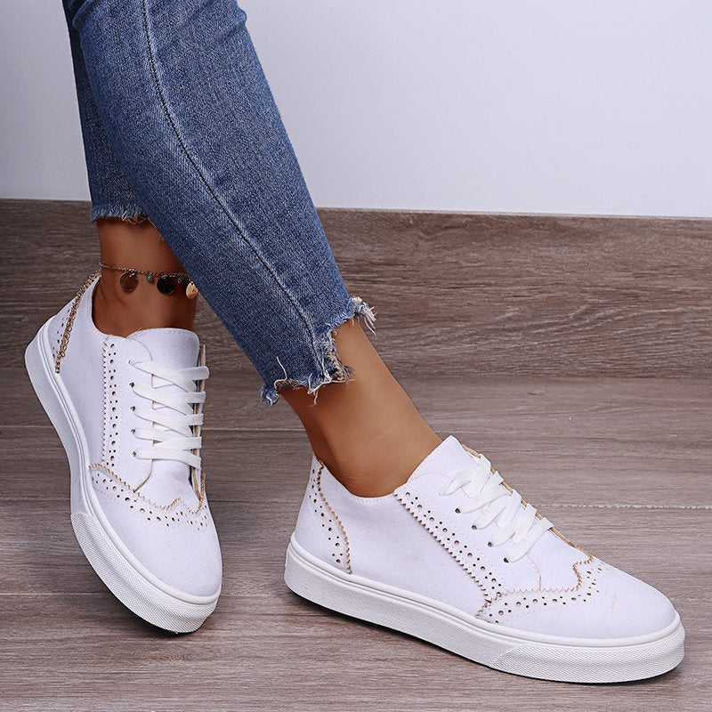 Damen Elegante Sneakers mit modischem Brogue-Design Drune