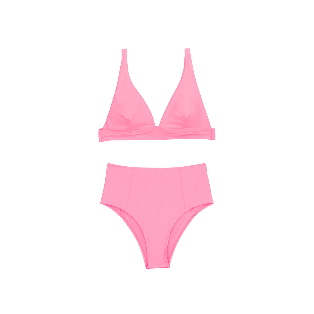 Damen Hochgeschnittener Bikini mit tiefem V-Ausschnitt Drune