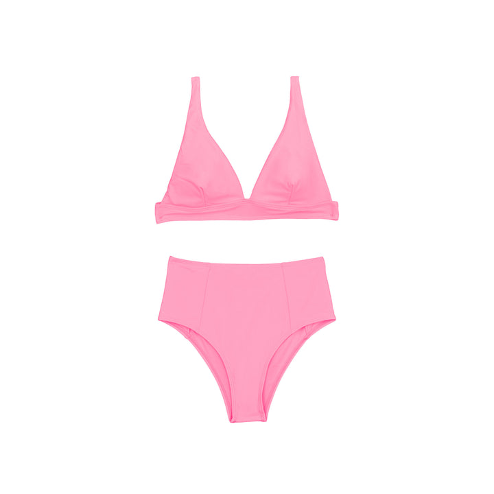Damen Hochgeschnittener Bikini mit tiefem V-Ausschnitt Drune