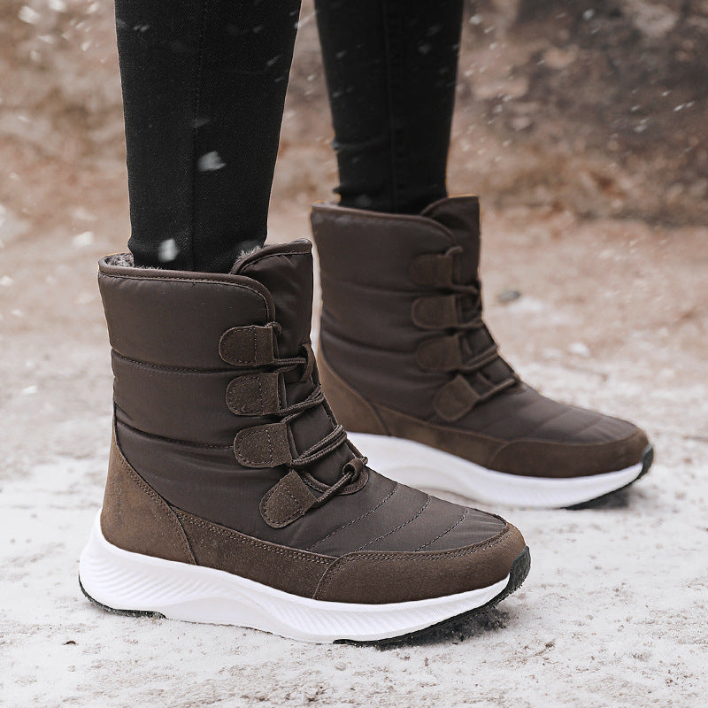 Damen Winterstiefel mit rutschfester Sohle und isolierender Fütterung Drune