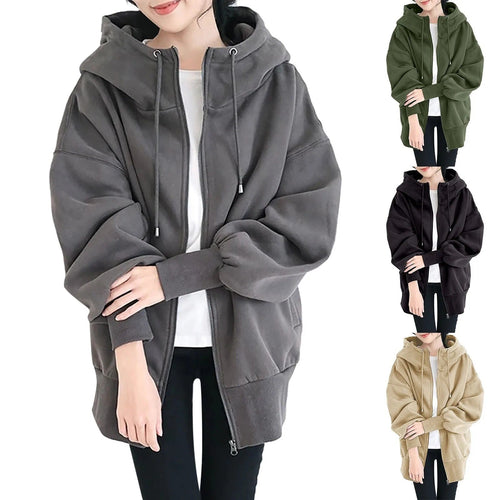 Drune | Hooded Long Zip-Up Fleece Hoodies