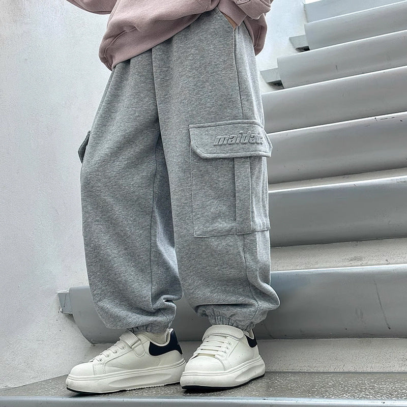 Damen bequeme Cargo-Sweatpants mit praktischen Taschen Drune