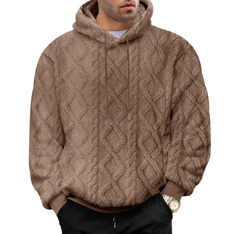 Herren Hoodiekapuzenpullover aus kuscheligem Material mit Struktur Drune