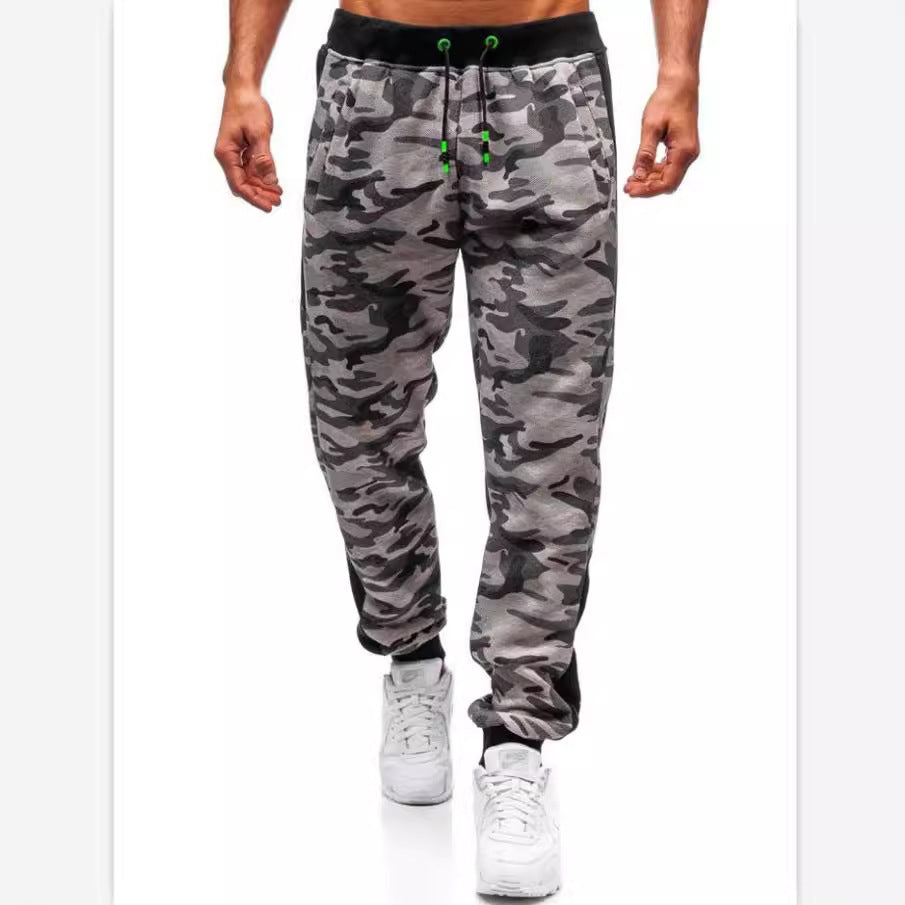 Herren bequeme Sporthose mit Camouflage-Muster und elastischem Bund Drune