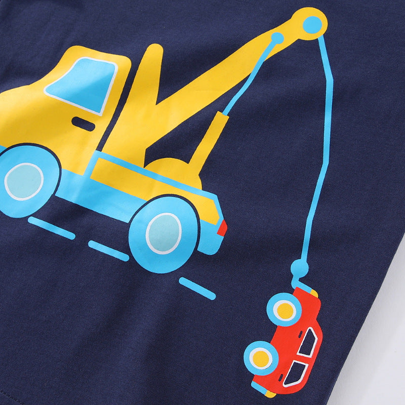 Jungen T-Shirt mit aufregendem Kran-Design Drune