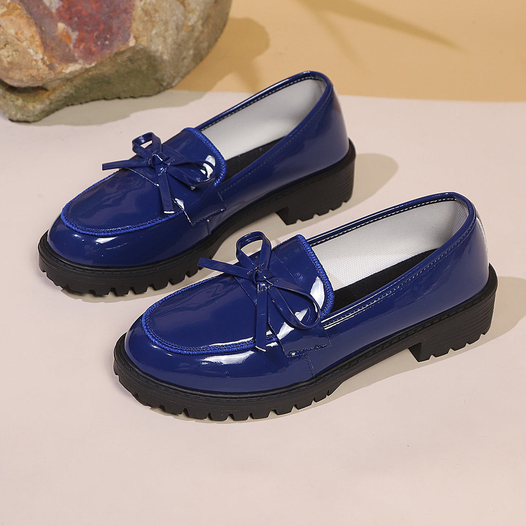 Damen Elegante Lacklederschuhe mit dekorativem Riemchen und rutschfester Sohle Drune