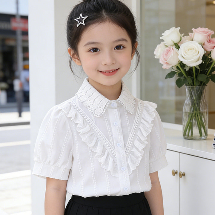Mädchen Bluse mit Rüschendesign Drune