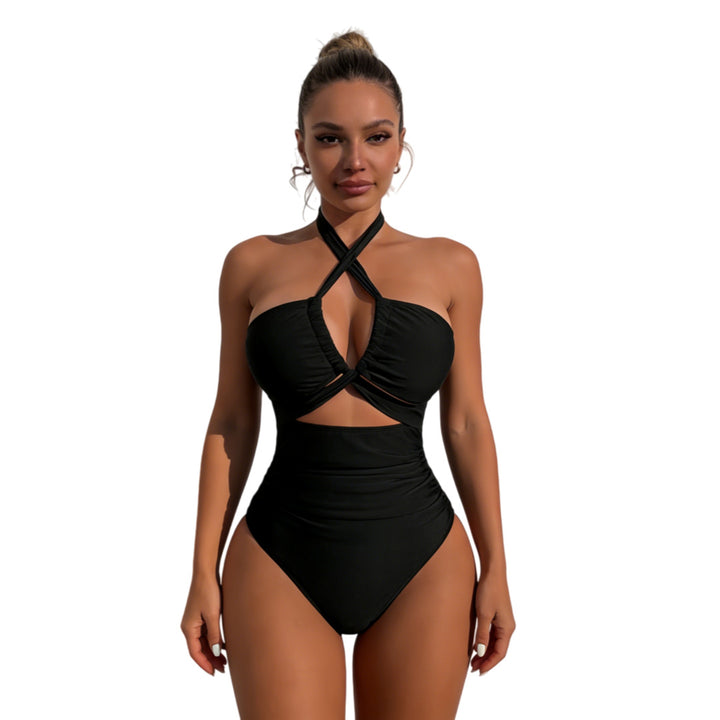 Damen Einteiliger Badeanzug mit elegantem Knoten-Design Drune