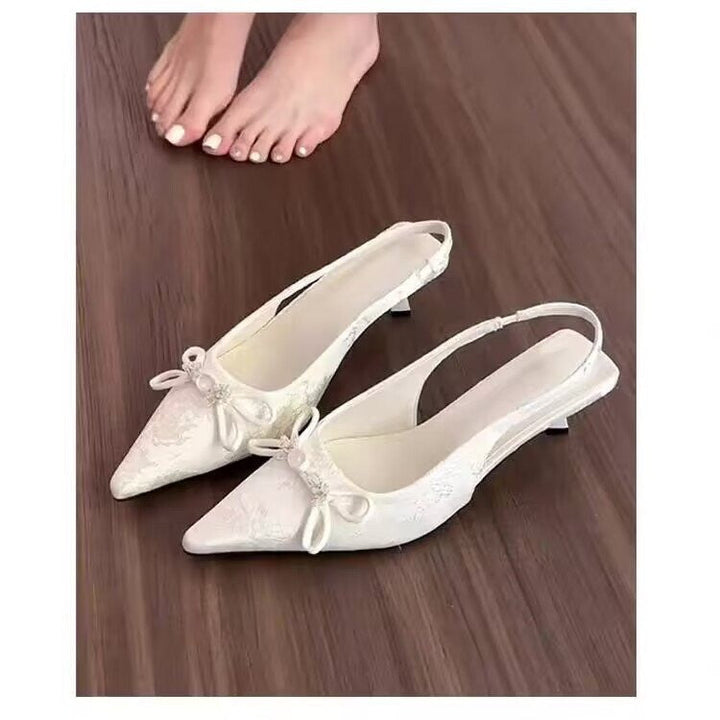 Damen Elegante Sling-Pumps mit romantischem Schleifendetail Drune