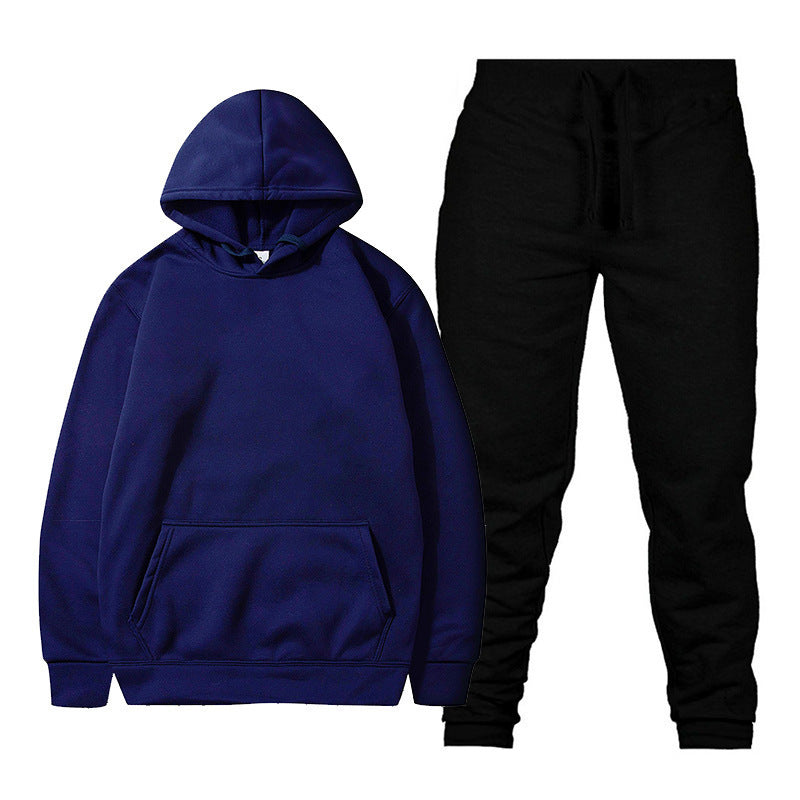 Unisex nan gemütliches Hoodie-Jogginganzug-Set mit Kängurutasche, elastischem Tunnelzugbund und gerippten Bündchen Drune