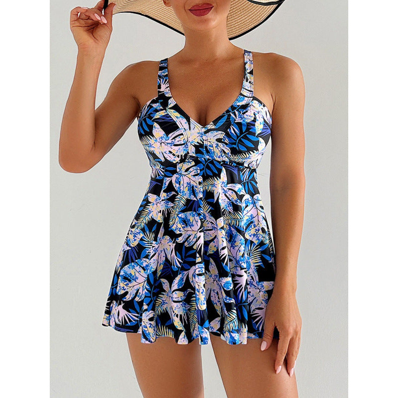 Damen Badeanzug-Kleid mit elegantem Paisleymuster Drune