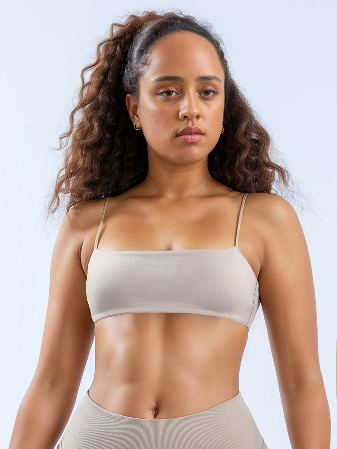 Damen Sportliches Langarm Crop-Top mit angeschnittenem Design Drune