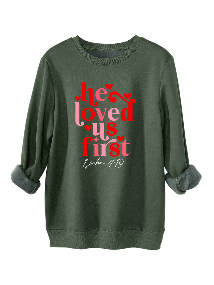 Damen Sweatshirt mit freundlichem Spruch und lässigem Schnitt Drune