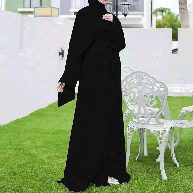Damen elegante Kaftan-robe mit Spitzendetails Drune