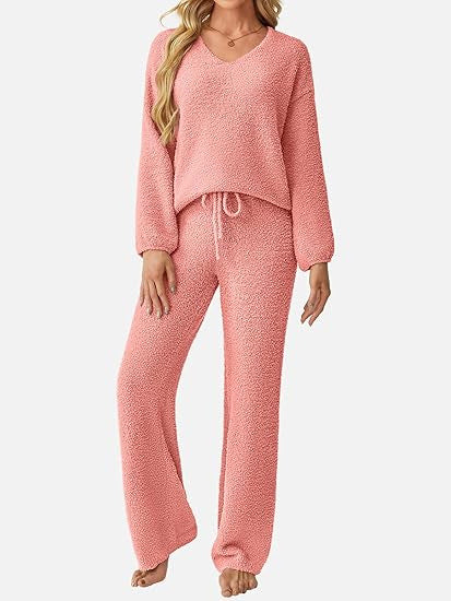 Damen gemütliches Lounge-Set aus weich strukturiertem Material Drune