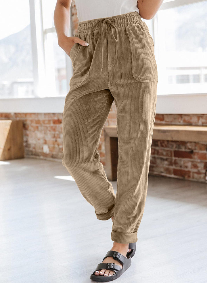 Damen Freizeithose mit elastischem Bund und praktischen Taschen Drune
