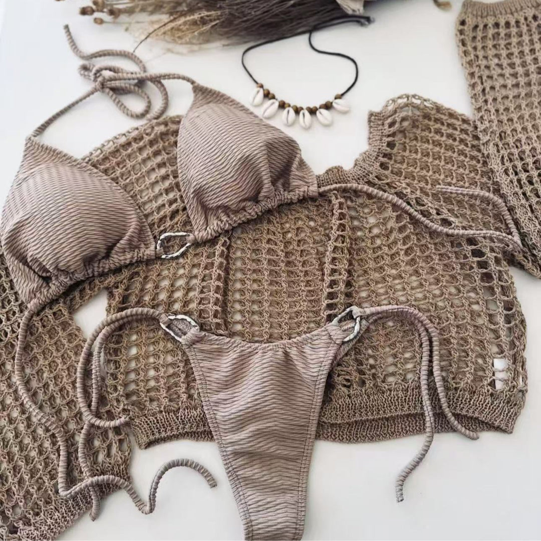 Damen luxuriöses Häkel-Bikini-Set Drune