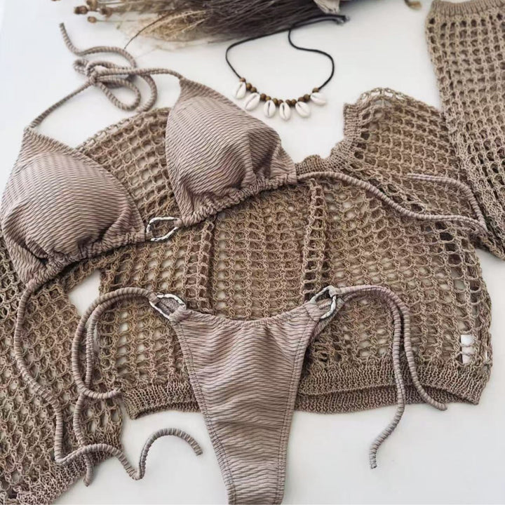 Damen luxuriöses Häkel-Bikini-Set Drune