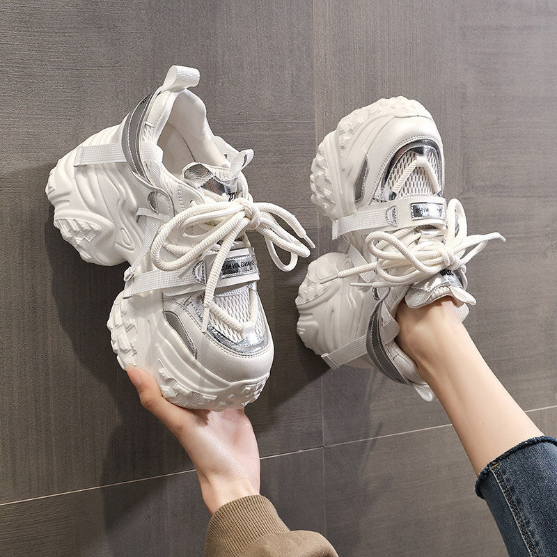Damen Chunky Sneakers mit reflektierenden Akzenten und verstärktem Dämpfungssystem Drune