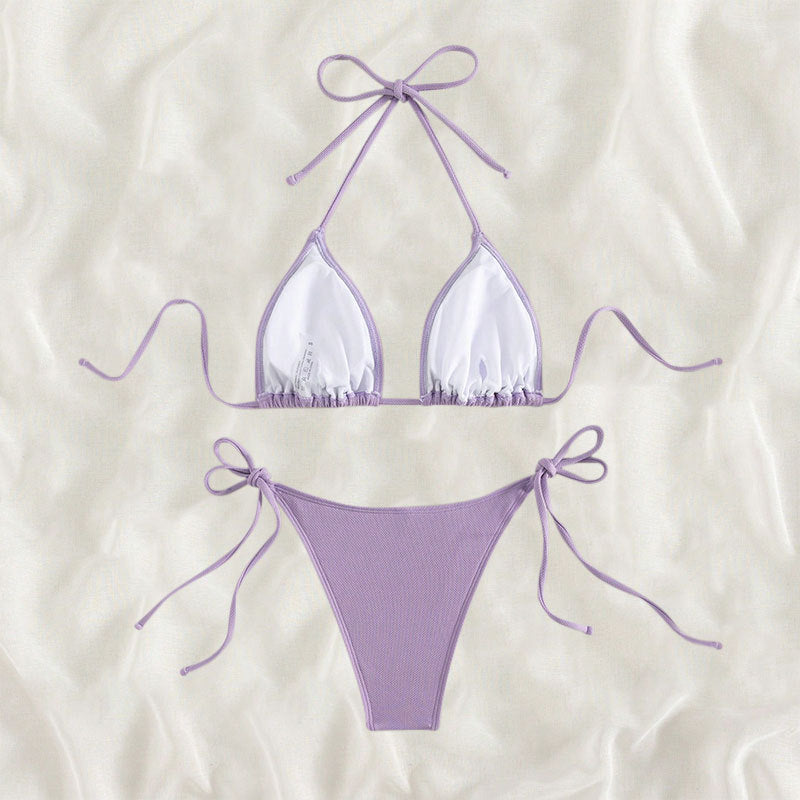 Damen Triangel-Bikini mit verstellbaren Bindebändern und femininem Schnitt Drune