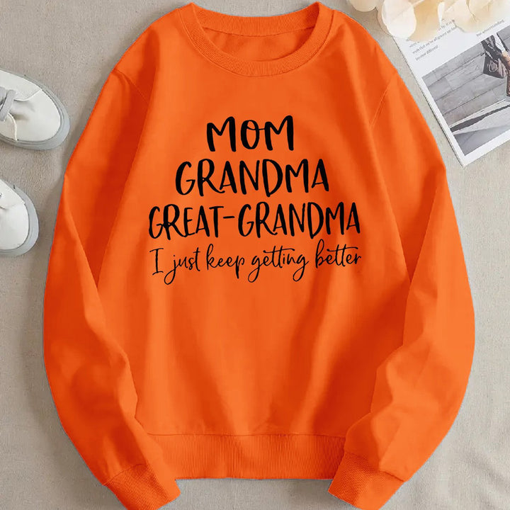 Damen Sweatshirt mit kreativem Familienaufdruck und bequemer Passform Drune