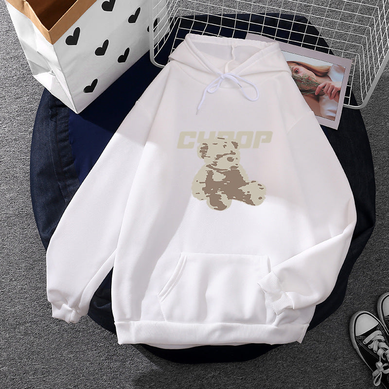 Damen Kapuzenpullover mit niedlichem Bärenmotiv Drune