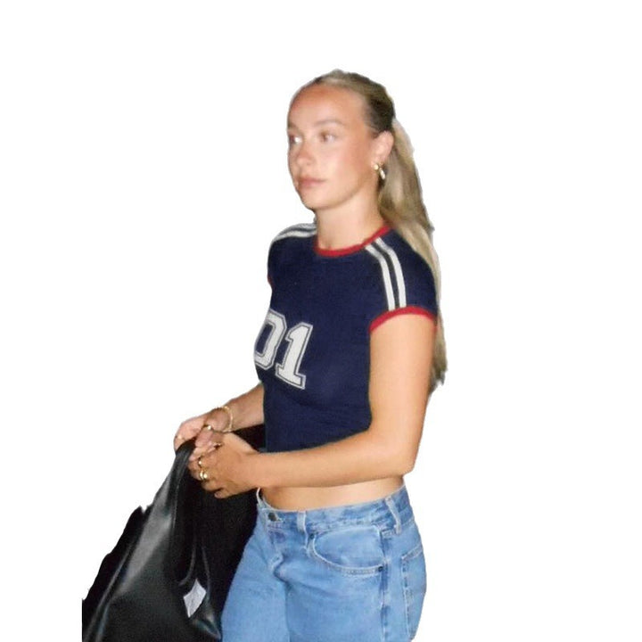 Damen modisches One-Shoulder-Oberteil aus weich fließendem Material Drune