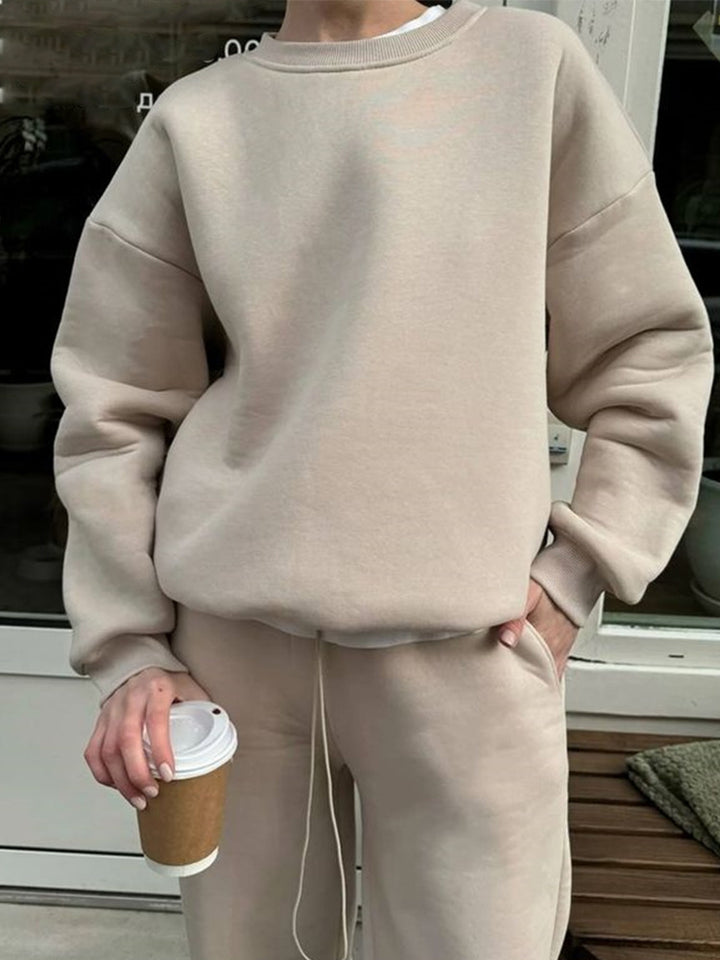 Damen gemusterter Oversized Sweatshirt Drune
