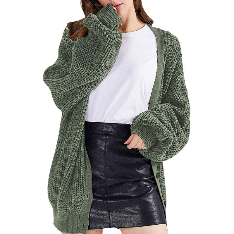 Damen Grobstrickcardigan mit überschnittenen Ärmeln Drune