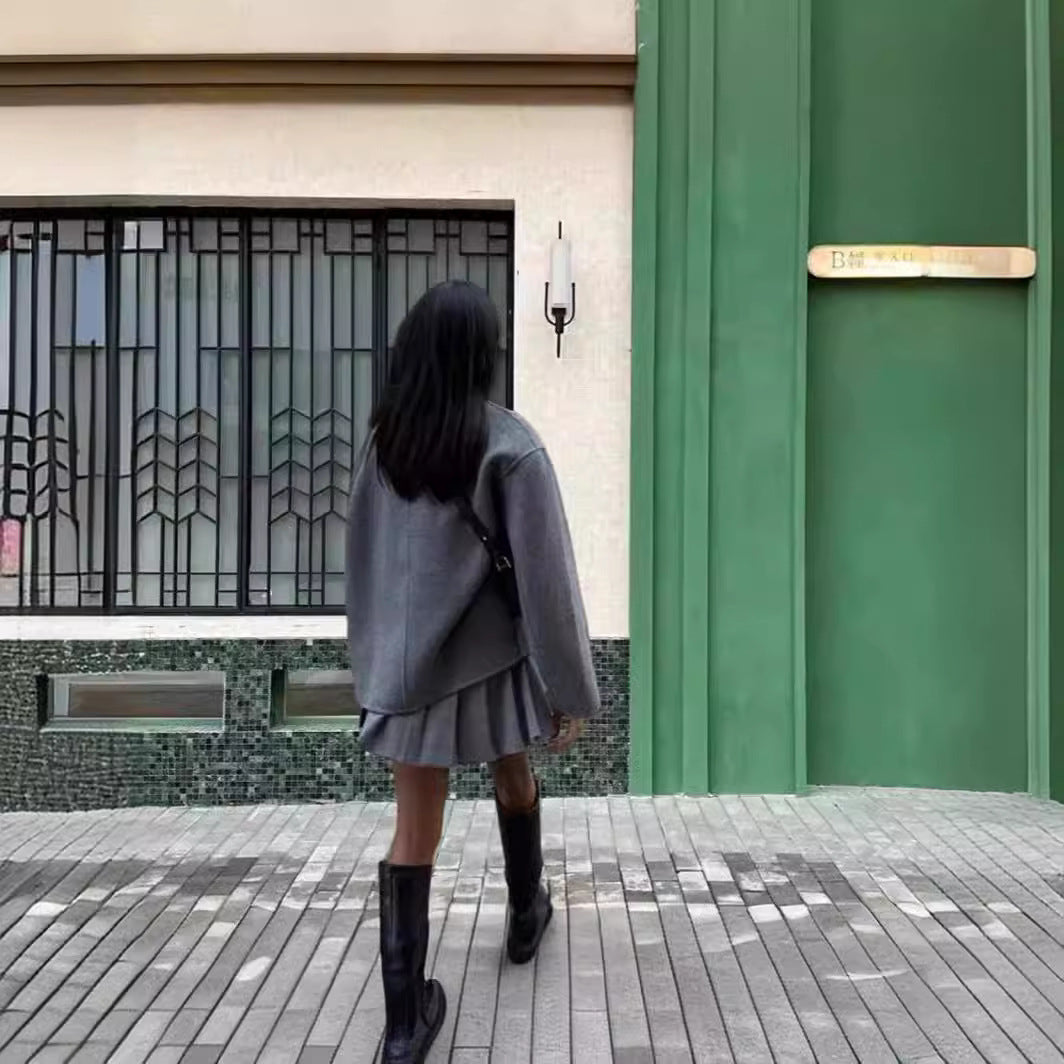 Damen Modische und elegante Kurzjacke mit innovativem Schnitt Drune