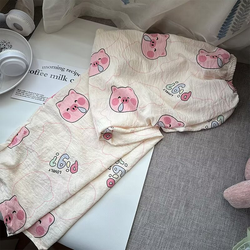 Damen gemütlicher Schlafanzug mit verspieltem Design Drune