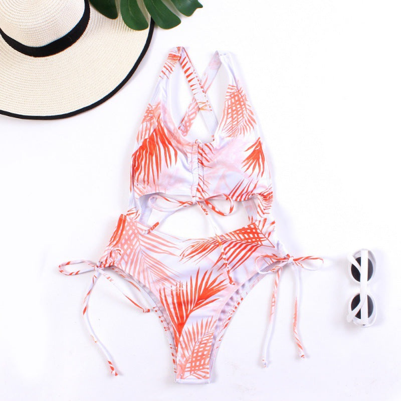 Damen Bikiniset mit modischem Cut-Out und verspielten Rüschen Drune