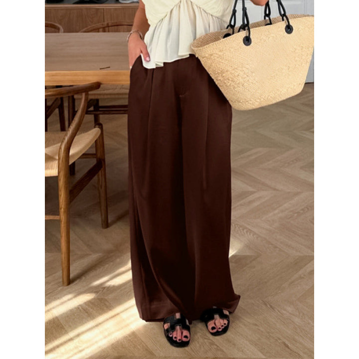 Damen Elegante weite Hose mit hohem Bund und komfortablem Schnitt Drune