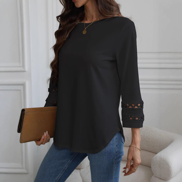 Damen modisches Oberteil mit eleganten Lochdetails Drune