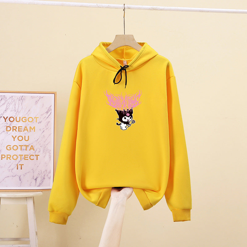 Damen Kapuzenpullover mit einzigartigem Cartoon-Motiv Drune
