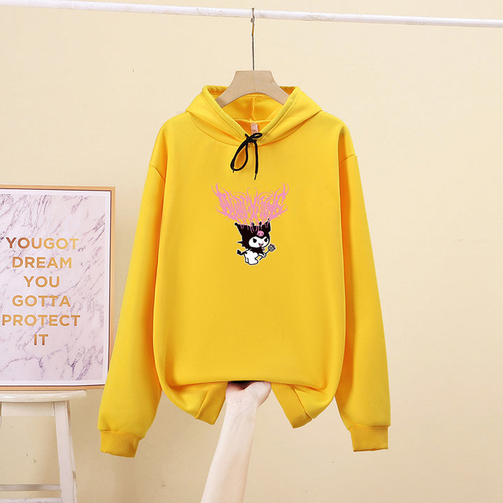 Damen Kapuzenpullover mit einzigartigem Cartoon-Motiv Drune