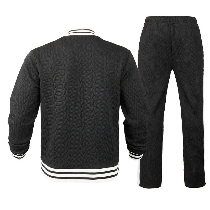 Herren Sportswear-Bomberjacke mit strukturiertem Design und Kontraststreifen Drune