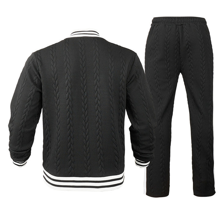 Herren Sportswear-Bomberjacke mit strukturiertem Design und Kontraststreifen Drune