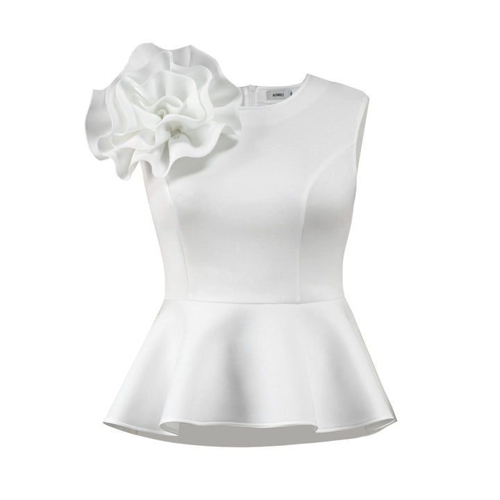 Damen Elegantes Oberteil mit voluminösem Rüschendetail Drune