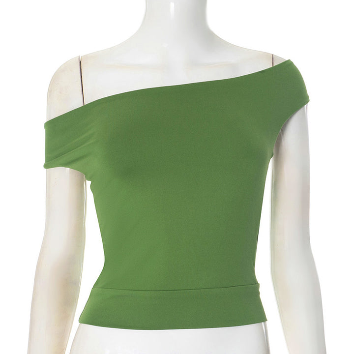 Damen trendiges Neckholder-Top mit elegantem V-Ausschnitt und figurschmeichelndem Schnitt Drune