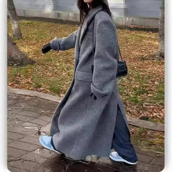 Damen Oversized Wollmantel Drune