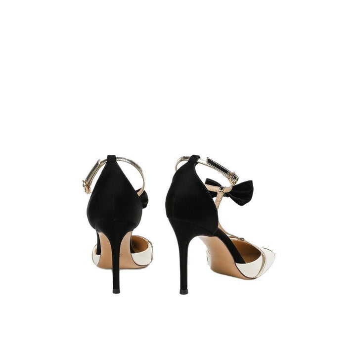 Damen elegante High Heel Schuhe mit modischem Riemendesign und zierlicher Schleifenverzierung Drune