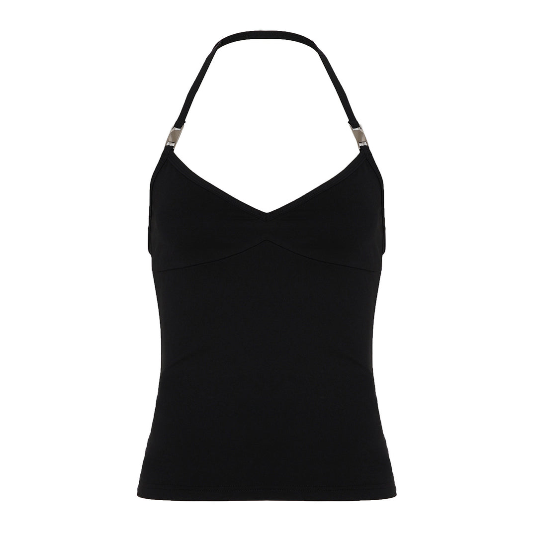 Damen Sportliches Spaghetti-Trägertop mit eleganten Akzenten Drune