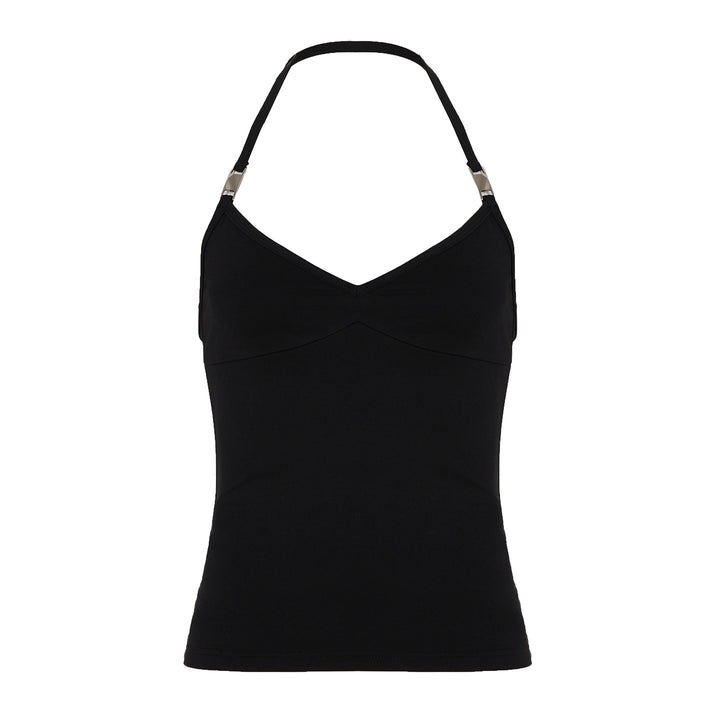 Damen Sportliches Spaghetti-Trägertop mit eleganten Akzenten Drune