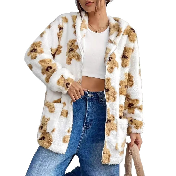 Damen Kuscheljacke mit lässigem Teddyfell Drune