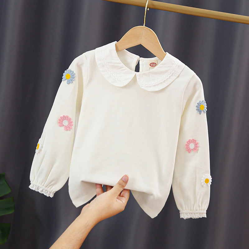 Mädchen Sweatshirt mit floralem Stickdesign Drune