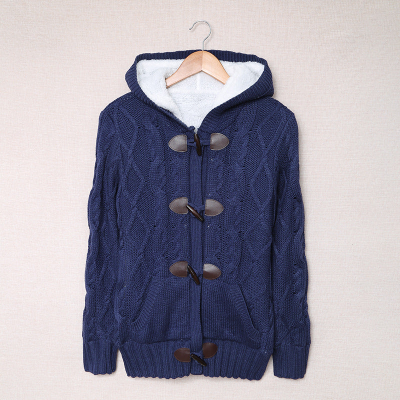 Damen Strickjacke mit hohem Kragen und bequemen Knopfdetails Drune
